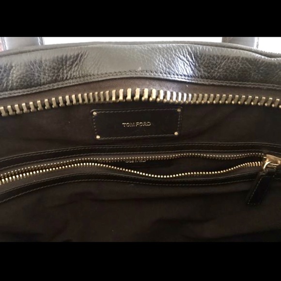 TOM FORD BROWN LEATHER BRIEFCASE - Picture 2 of 4